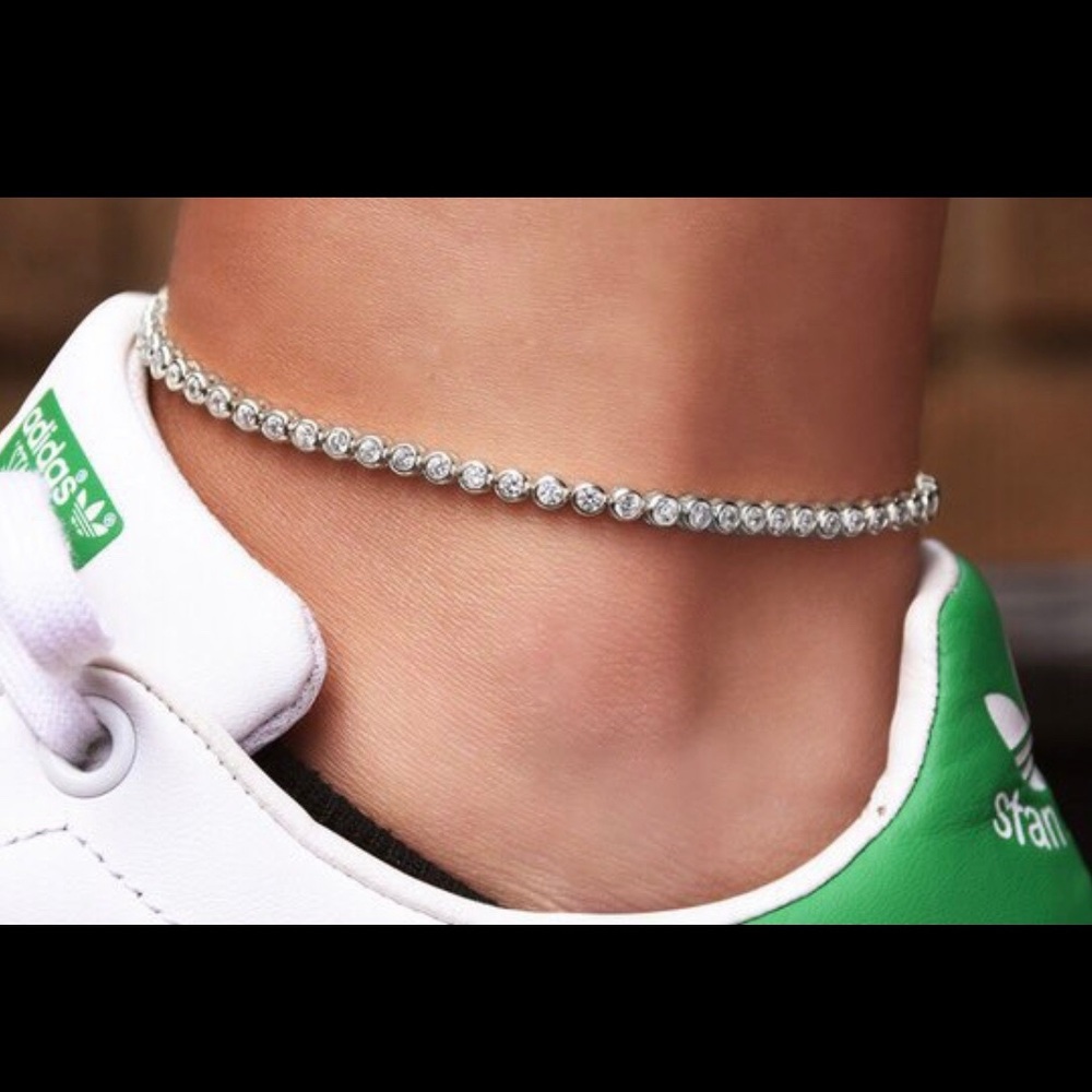 Swarovski Elements Anklet - 14KWGP